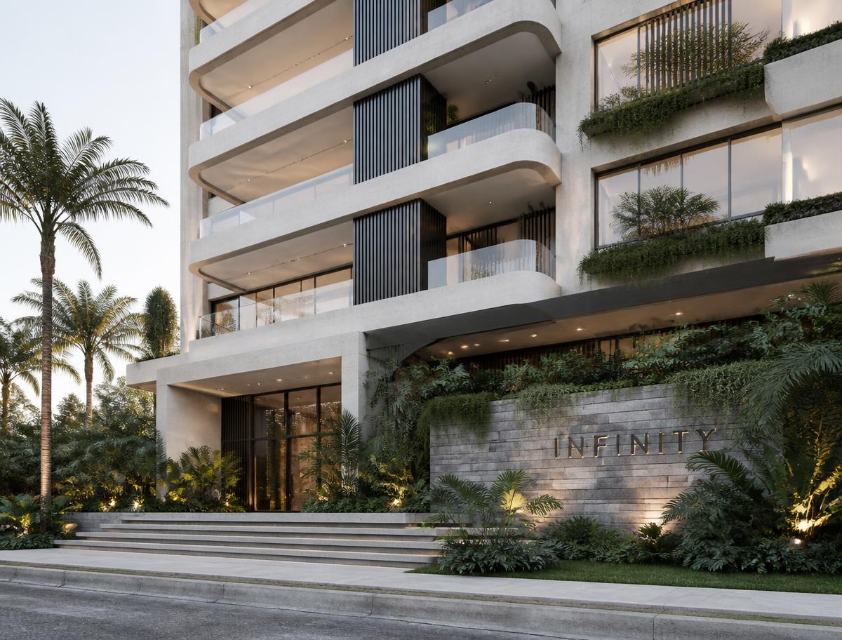 Fachada de edifício residencial contemporâneo em Assunção, Paraguai